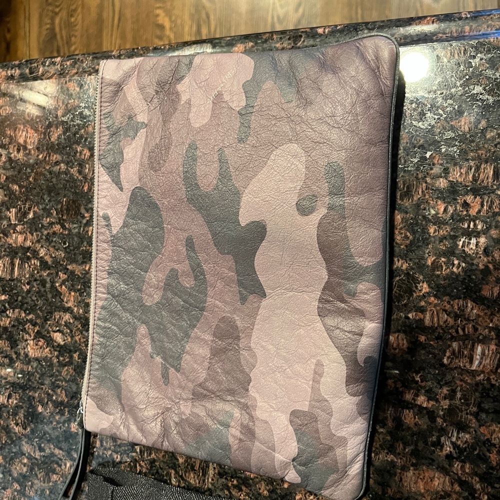 Camouflage Leather Clutch